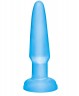 Голубая анальная пробка Beginners Butt Plug - 10,9 см.