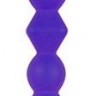 Синяя силиконовая анальная цепочка SILICONE BEADS INDIGO - 24,6 см.