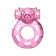 Розовое эрекционное кольцо с вибрацией Pink Bear