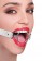 Расширяющий кляп Ring Gag XL с белыми ремешками
