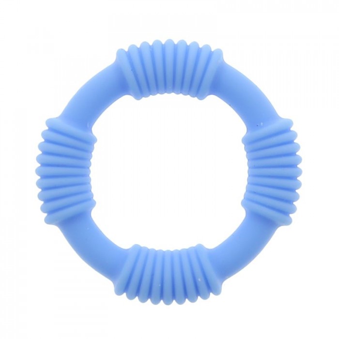 Голубое эрекционное кольцо PLAY CANDI COTTON POP BLUE