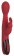 Красный вибромассажер с клиторальным отростком Rabbit Vibrator - 26,5 см.