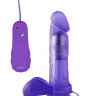 Фиолетовый вибратор на присоске LOVERBOY LOUIS - 16,5 см.