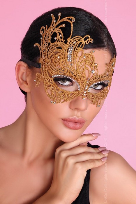 Золотистая ажурная маска Mask Golden