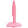 Розовая тонкая анальная пробка Butt Plug Pink Slim Small - 10,5 см.