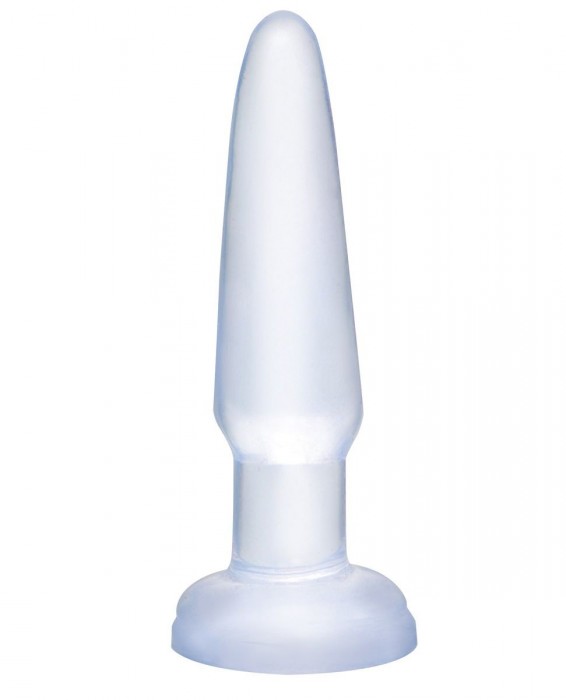 Прозрачная анальная пробка Beginners Butt Plug - 10,9 см.
