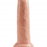 Телесный необрезанный фаллоимитатор на присоске 9  Uncut Cock - 25,4 см.