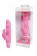 Розовый вибромассажёр с клиторальной стимуляцией VIBE THERAPY ANGORA - 15 см.