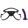 Фиолетовый анальный страпон на трусиках - 13 см.