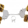 Наручники металлические с гепардовым мехом Original Furry Cuffs