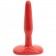 Красная тонкая анальная пробка Butt Plugs Smooth Classic Slim/Small - 10,5 см.