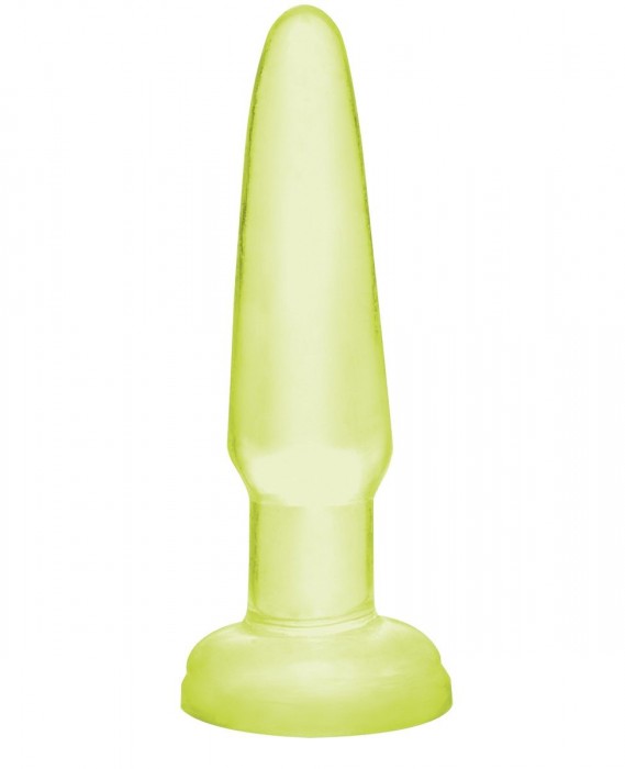 Светящаяся в темноте анальная пробка Beginners Butt Plug - 10,9 см.