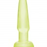 Светящаяся в темноте анальная пробка Beginners Butt Plug - 10,9 см.