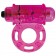 Розовое эрекционное виброкольцо VIBRATING COCK RING STAY TUNED