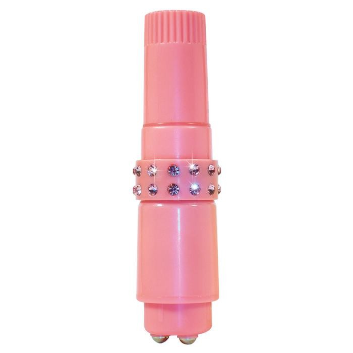 Розовая виброракета DIAMOND POCKET ROCKET - 10 см.