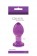 Фиолетовая стеклянная анальная пробка Crystal Medium - 7,6 см.