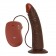 Коричневый вибратор REALISTIC VIBRATOR REAL RAPTURE BROWN - 20,5 см.