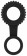 Черное кольцо для пениса и мошонки N 47 Cockring with Ball Strap