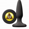 Черная силиконовая пробка Emoji SHT - 8,6 см.