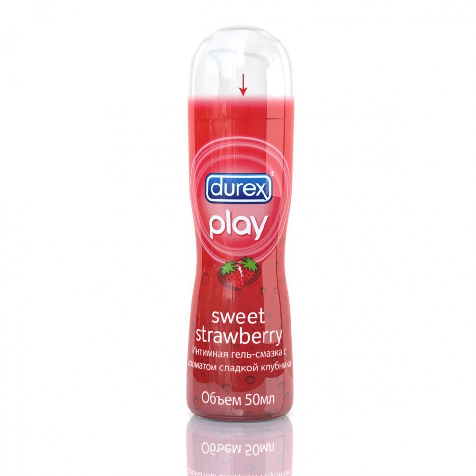 Купить Интимная гель-смазка DUREX Play Sweet Strawberry с ароматом сладкой  клубники - 50 мл. по цене 5 400 T в интернет магазине www.erosklad.kz в  Алматы с доставкой по всему Казахстану - Секс-шоп