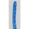 Двойной синий фаллоимитатор BASIX - 38,5 см.