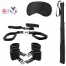 Черный игровой набор БДСМ Bed Post Bindings Restraing Kit