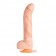 Телесный вибратор из силикона с кнопкой в основании ствола PURRFECT SILICONE DELUXE ONE TOUCH 8INCH - 20 см.
