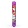 Фиолетовый вибратор с принтом CLASSIC VIBRATOR PURPLE DEVIL WOMAN - 18,4 см.