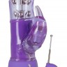 Фиолетовый вибратор хай-тек Control Me Rabbit с пультом ДУ - 24 см.