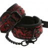 Черно-красные оковы с цепочкой ANKLE CUFFS