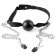 Черный кляп Ball Gag   Nipple Clamps с зажимами на соски