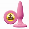 Розовая силиконовая пробка Emoji SHT - 8,6 см.