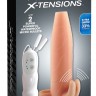 Телесная вибронасадка Duo Clit Climax-Her - 15 см.