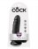 Чёрный фаллоимитатор с мошонкой 7  Cock with Balls - 19,4 см.