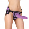 Фиолетовый страпон Deluxe Silicone Strap On 10 Inch - 25,5 см.