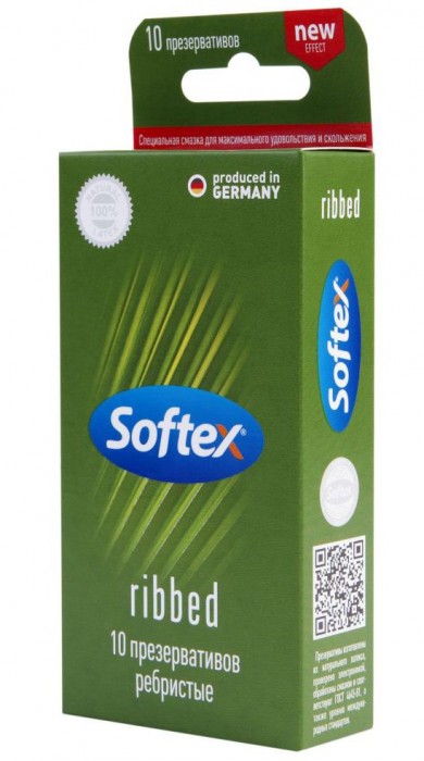 Ребристые презервативы Softex Ribbed - 10 шт.