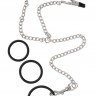 Зажимы для сосков, соединённые с эрекционным кольцом Y-Kette mit Klemmen   Penisringen
