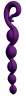 Фиолетовая анальная цепочка Bendybeads - 26,2 см.