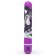 Фиолетовый вибратор с принтом CLASSIC VIBRATOR PURPLE SNAKE WOMAN - 18,4 см.