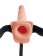 Телесный полый страпон с имитацией эякуляции 9  Hollow Squirting Strap-on with Balls - 25,4 см.