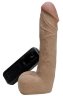 Вибратор-реалистик CyberSkin Vibrating CyberCock with Balls Dark - 19 см.