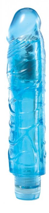 Голубой вибромассажёр GRASPING PASSION PENIS 7 BLUE - 17,8 см.