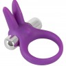 Фиолетовое эрекционное кольцо с вибрацией Smile Rabbit