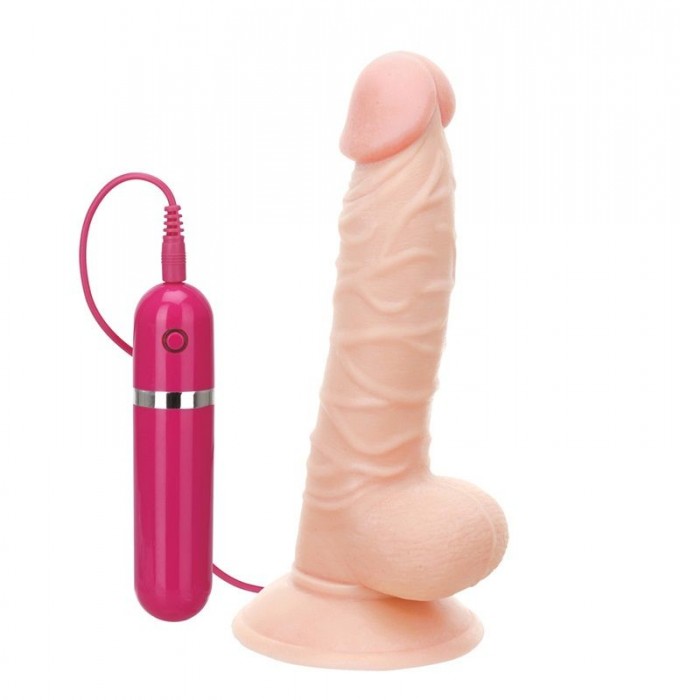 Телесный реалистик G-GIRL STYLE 7INCH VIBRATING DONG - 17,8 см.