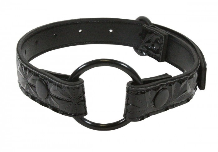 Чёрный расширитель для рта Sinful Black O-Ring Mouth Gag