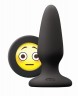 Черная силиконовая пробка среднего размера Emoji OMG - 10,2 см.