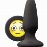 Черная силиконовая пробка среднего размера Emoji OMG - 10,2 см.