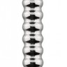 Серебристый уретральный стимулятор Sinner Hollow Ribbed Dilator - 11 см.