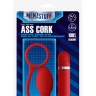 Красная вибровтулка MENZSTUFF ASS CORK SMALL - 7,5 см.