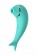 Бирюзовый вакуум-волновой стимулятор клитора Dolphin с вибрацией